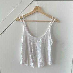 TULAROSA | White Double Strap Tank Top